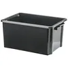 Image de Bac de rangement recyclé Cep Strata - 32 litres - Lot de 5 - Noir