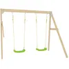 Image de Bras de portique 2 balançoires vertes pour maisonnette modulable en bois FSC®