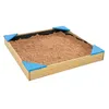 Image de Bac à sable bois FSC® avec bâche de fond et couverture de protection