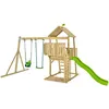 Image de Aire de jeux en bois avec glissière et portique Kingswood
