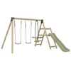 Image de Station AJONC balançoires - vis-à-vis - toboggan - kit d'ancrage - bois FSC® h190 cm