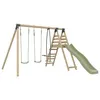 Image de Station BARBOUZET 2 balançoires - vis-à-vis - toboggan - kit d'ancrage - bois FSC® h224 cm