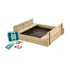 Image de Bac à sable bois FSC® avec bancs intégrés et kit de jeux EXPLORATEUR