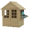 Image de Maisonnette cabane enfant ROMARIN bois FSC® avec cuisine et volets