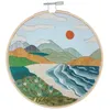 Image de Kit de Broderie "Coast" avec Cercle en Bois de 15 cm - Trimits(...) - 63 Coast