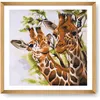 Image de Kit de Point de Croix Imprimé Girafes 58x58 cm   Trimits - Kit Broderie Extra-Large Idéal pour les Passionnés(...) -