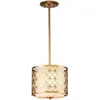 Image de Elstead Lighting, Suspension, Kleine Ziggy-Pendelleuchte - 1 Lichtquelle - Gold lackiert (E14)