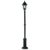 Image de Elstead Lighting, Éclairage d'extérieur, Parish Lampadaire extérieur E27 180cm noir IP44, Made in UK (1800 lm, E27, IP44)