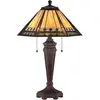 Image de Elstead Lighting, Lampe de table, Arden lampe de table E27 double bronze patine (E27)
