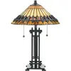 Image de Elstead Lighting, Lampe de table, Chastain lampe de table E27 double bronze vintage (E27)