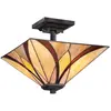 Image de Elstead Lighting, Plafonnier, Asheville Plafonnier E27 double 31cm Valiant Bronze (E27)