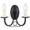 Image de Elstead Lighting, Éclairage d'extérieur, Applique Minster E14 double noir, Made in UK (E14, IP20)
