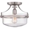 Image de Elstead Lighting, Plafonnier, Penn Station plafonnier E27 nickel brossé (E27)