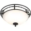 Image de Elstead Lighting, Plafonnier, Pembroke Plafonnier E27 double noir, fabriqué au Royaume-Uni (E27)