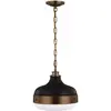 Image de Elstead Lighting, Suspension, Cadence Lampe à suspendre E27 double Laiton antique foncé, noir mat (E27)