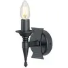 Image de Elstead Lighting, Plafonnier, Applique murale Saxon E14 noire, fabriquée au Royaume-Uni (E14)