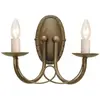 Image de Elstead Lighting, Éclairage d'extérieur, Applique Minster E14 double noir, or, fabriquée au Royaume-Uni (E14, IP20)