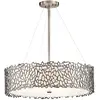 Image de Elstead Lighting, Suspension, Silver Coral Lampe à suspendre E27 quadruple 18cm étain classique (E27)