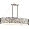 Image de Elstead Lighting, Suspension, Silver Coral Lampe à suspendre E27 quadruple 18cm ovale étain classique (E27)