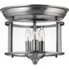 Image de Elstead Lighting, Plafonnier, Gentry plafonnier E14 triple étain (E14)