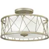Image de Elstead Lighting, Plafonnier, Nest Plafonnier E27 triple feuille d'argent (E27)