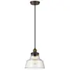 Image de Elstead Lighting, Suspension, Baskin Lampe à suspendre E27 26cm Laiton vieilli, zinc foncé vieilli (E27)