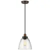 Image de Elstead Lighting, Suspension, Baskin Lampe à suspendre E27 27cm Laiton vieilli, Zinc foncé vieilli (E27)