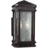 Image de Elstead Lighting, Éclairage d'extérieur, Applique murale extérieure Federal E14 double bronze doré IP44 anti-eau de mer (E14, IP44)