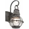 Image de Elstead Lighting, Éclairage d'extérieur, Bridge Point Applique murale d'extérieur E27 33cm Zinc vieilli IP44 (E27, IP44)