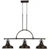 Image de Elstead Lighting, Suspension, Emery Lampe à suspendre E27 triple 56cm Bronze palladien (E27)