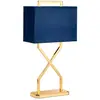 Image de Elstead Lighting, Lampe de table, Cross lampe de table E27 or poli bleu marine (E27)