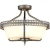 Image de Elstead Lighting, Plafonnier, Crown plafonnier E27 triple porte de fer-couleur (E27)