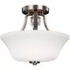 Image de Elstead Lighting, Plafonnier, Evington Plafonnier E27 double nickel satiné (E27)