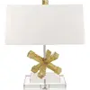 Image de Elstead Lighting, Lampe de table, Jackson Square lampe de table E27 or décapé crème (E27)