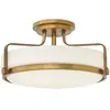 Image de Elstead Lighting, Plafonnier, Harper plafonnier E27 triple 25cm moyen Heritage laiton (E27)