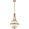 Image de Elstead Lighting, Suspension, Aster Lampe à suspendre E14 triple en laiton naturel (E14)