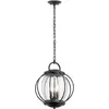 Image de Elstead Lighting, Éclairage d'extérieur, Vandalia Suspension extérieure E14 triple noir structuré IP44 (E14, IP44)