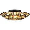 Image de Elstead Lighting, Plafonnier, Alcott plafonnier E27 double 14cm Valiant Bronze (E27)