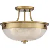 Image de Elstead Lighting, Plafonnier, Mantle plafonnier E27 double laiton vieilli (E27)