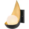 Image de Elstead Lighting, Plafonnier, Applique murale LED G9 Ren Noir et Or Mat (300 lm, G9)