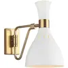 Image de Elstead Lighting, Plafonnier, Joan Applique E27 Blanc mat, laiton bruni (E27)