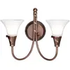 Image de Elstead Lighting, Plafonnier, Emily Applique murale E14 double patine cuivre, Made in UK (E14)