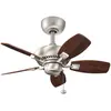 Image de Elstead Lighting Canfield ventilateur de plafond silencieux Ø76cm, Ventilateur, Marron, Argent