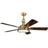 Image de Elstead Lighting Hatteras Bay ventilateur de plafond silencieux avec lumière LED Ø142cm + télécommande, Ventilateur, Bronze, Blanc