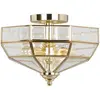 Image de Elstead Lighting, Plafonnier, Old Park Plafonnier E27 double Laiton poli (E27)