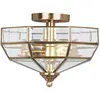 Image de Elstead Lighting, Plafonnier, Old Park plafonnier E27 double laiton antique (E27)