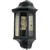 Image de Elstead Lighting, Éclairage d'extérieur, Applique murale d'extérieur Newbury E27 Noir IP44 (E27, IP44)