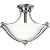Image de Elstead Lighting, Plafonnier, Bolla plafonnier E27 double 36cm nickel brossé (E27)