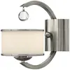 Image de Elstead Lighting, Plafonnier, Monaco Applique E14 nickel brossé (E14)