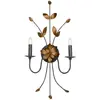 Image de Elstead Lighting, Plafonnier, Applique Simone E14 double Gun Metal et Gold, Made in UK (E14)
